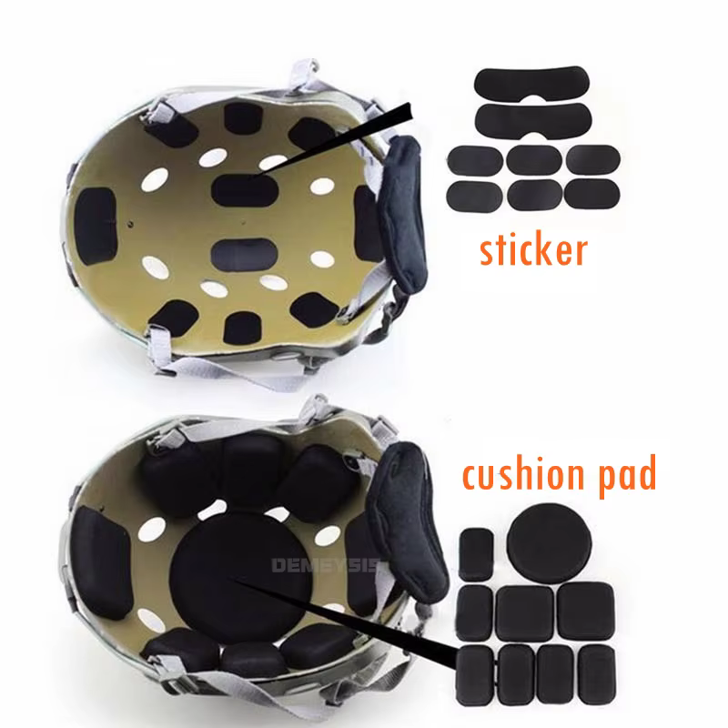 Casco con almohadillas instaladas