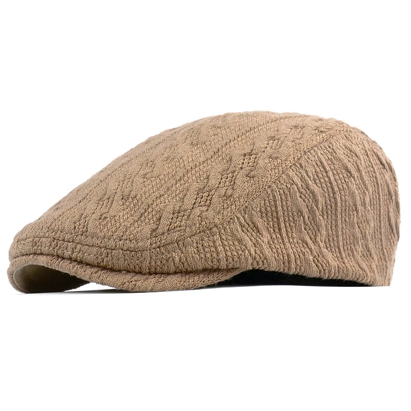 Boina de punto vintage cálida unisex – estilo Gatsby para invierno - imagen 2