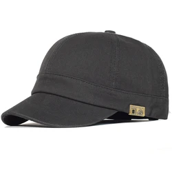 Gorra de béisbol vintage ala corta algodón perfil bajo ajustable