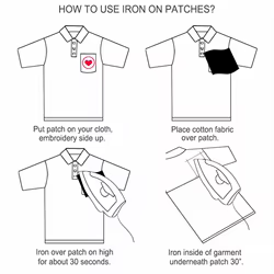 Parches bordados termoadhesivos con letras – 10 piezas para ropa