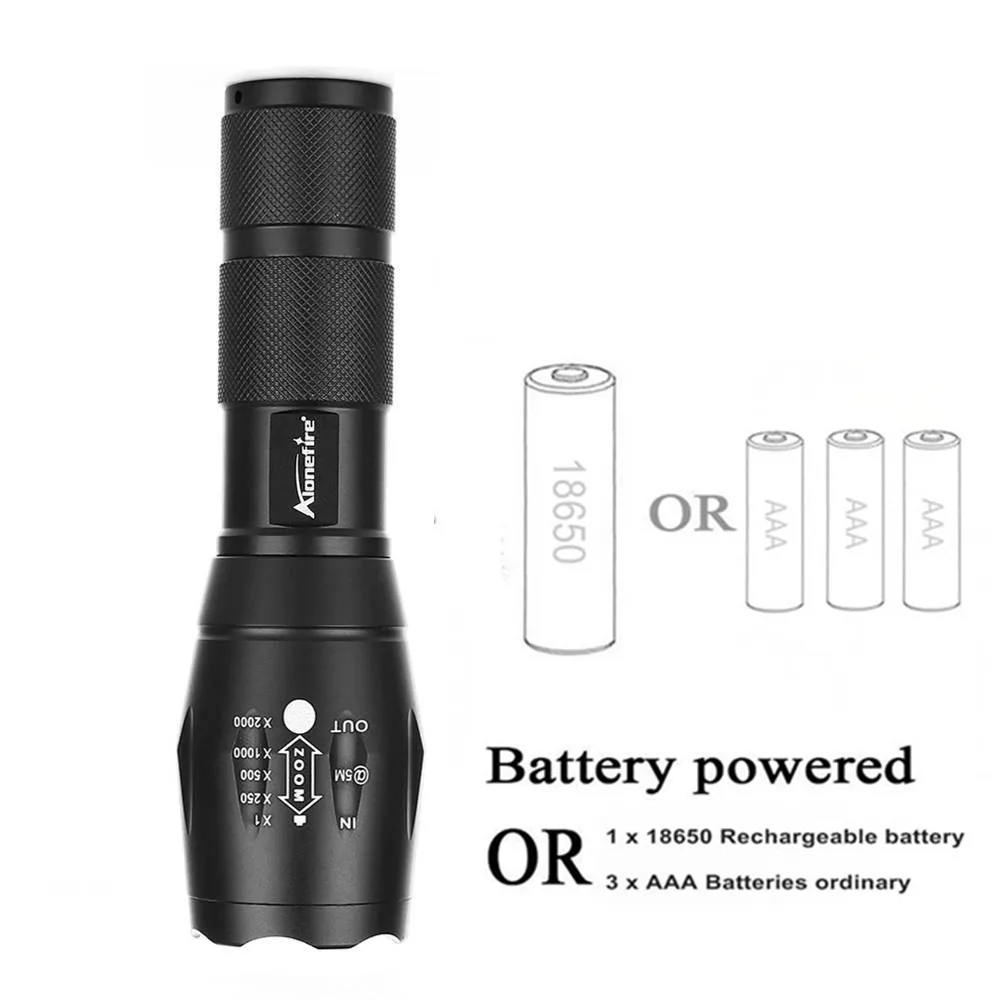 Linterna táctica LED roja zoom – Caza, senderismo y trabajo - imagen 3