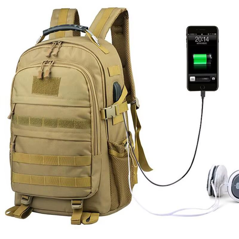 Mochila táctica MOLLE con USB para camping y senderismo - imagen 2