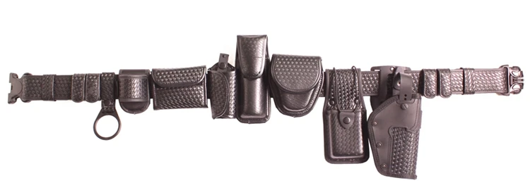 Detalle del tejido basketweave negro