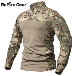 ReFire Gear Camisa de Combate Multicam – Algodón Táctico Manga Larga