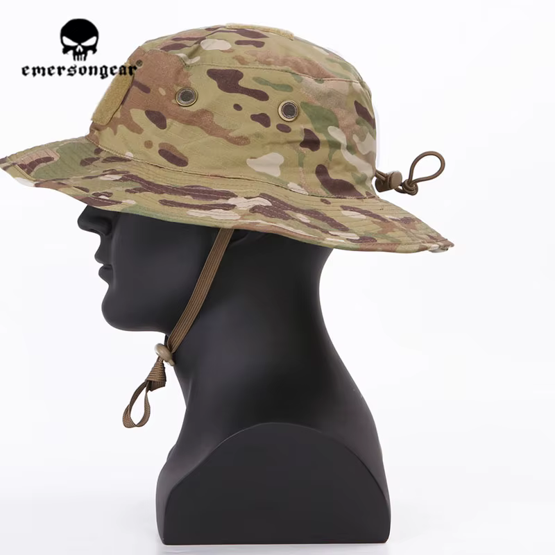 Vista lateral con el patrón de camuflaje