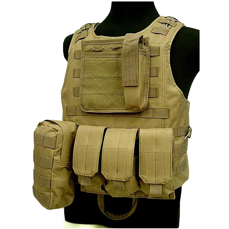 Chaleco táctico Ciras MOLLE portador de placas Airsoft y caza