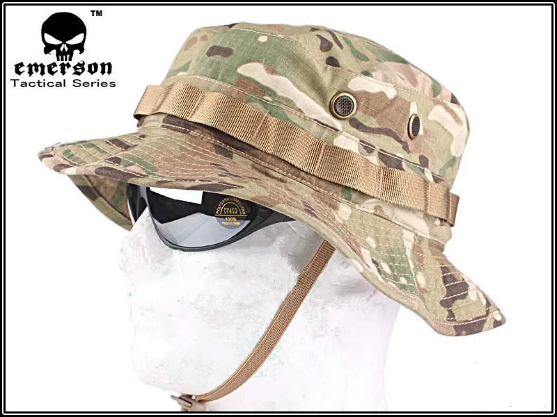 Vista frontal del gorro Boonie Emerson MultiCam