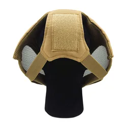 Máscara táctica de malla metálica para airsoft y caza