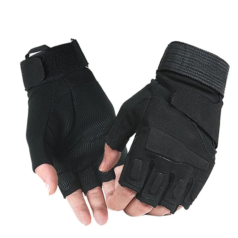 Guantes tácticos medio dedo transpirables para airsoft y caza - imagen 4