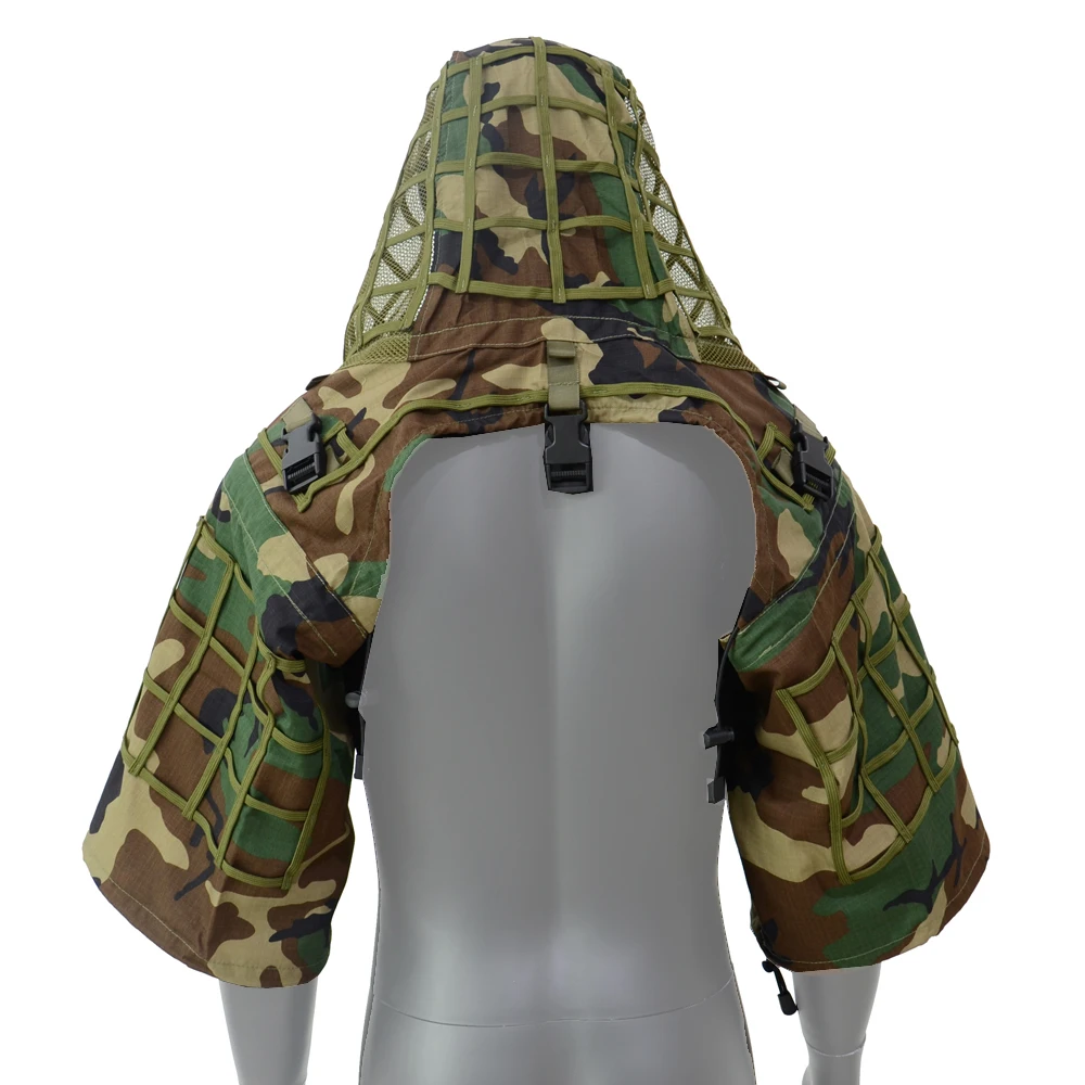 ROCOTACTICAL traje Ghillie transpirable patrón Woodland - imagen 5