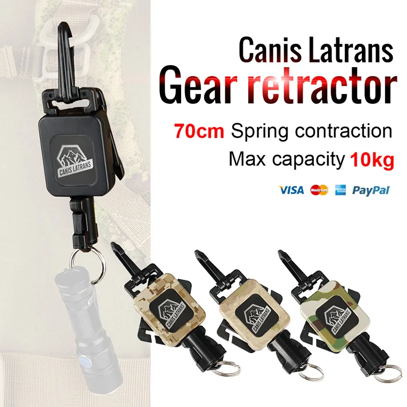 Canis Latrans retractor táctico de acero inoxidable para mochila - imagen 2