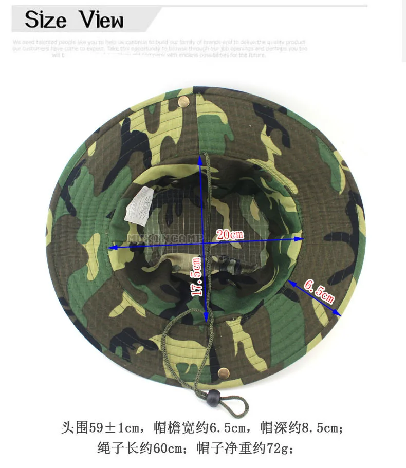 Sombrero Boonie táctico ripstop – Outdoor militar