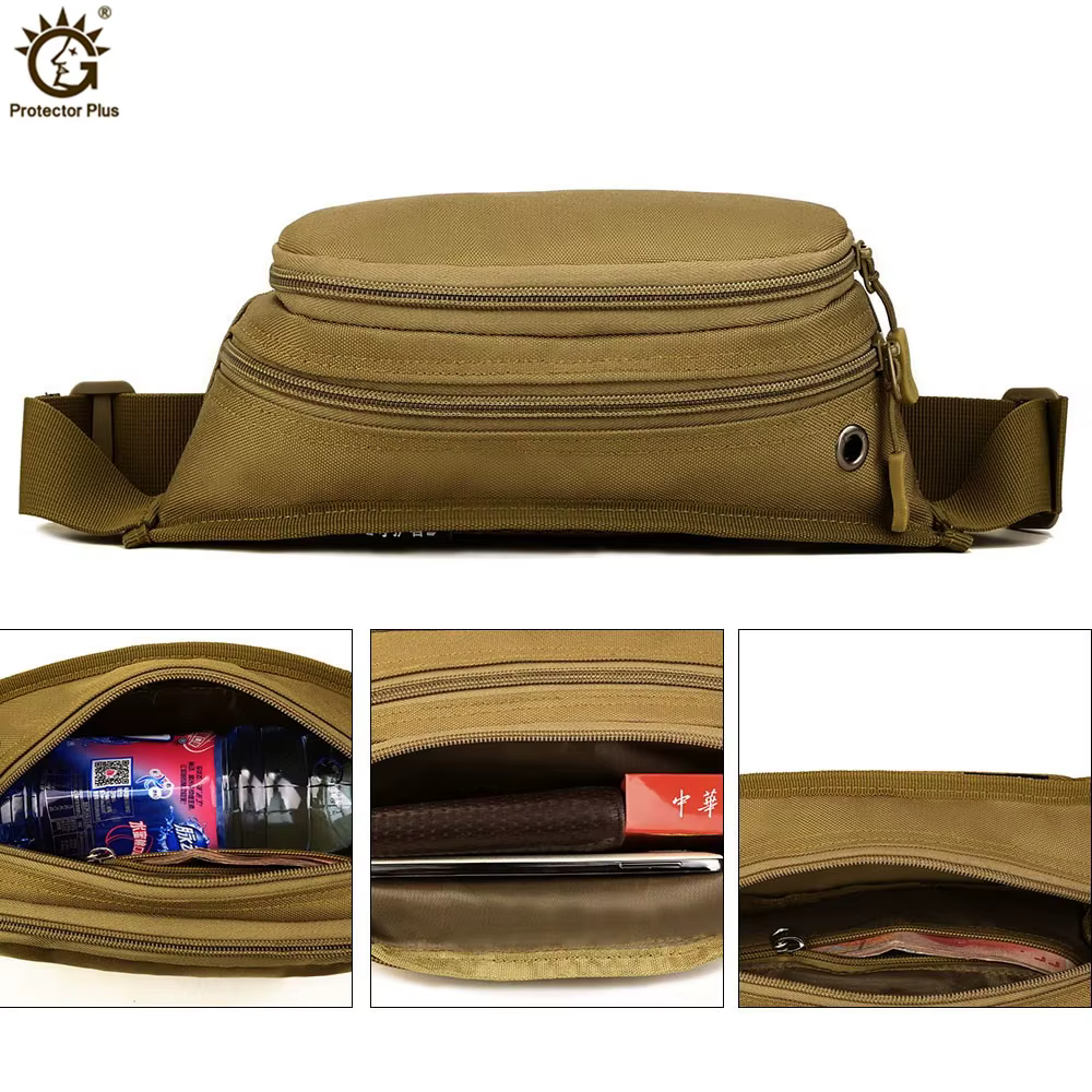 Riñonera táctica impermeable MOLLE bandolera unisex de nylon - imagen 3