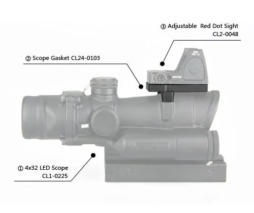 Montura PPT de mira de punto rojo para rifle de caza y tiro - imagen 3