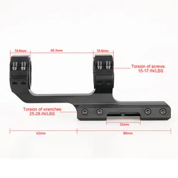 Montura de mira táctica para rifle airsoft compatible con Picatinny