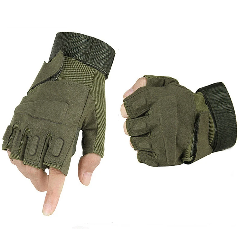 Guantes tácticos medio dedo transpirables para airsoft y caza - imagen 5