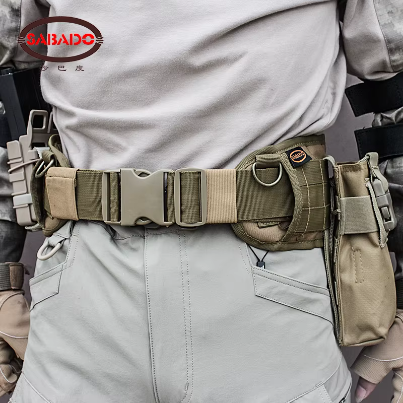 Cinturón MOLLE de combate – Nylon táctico para Airsoft y caza - imagen 3