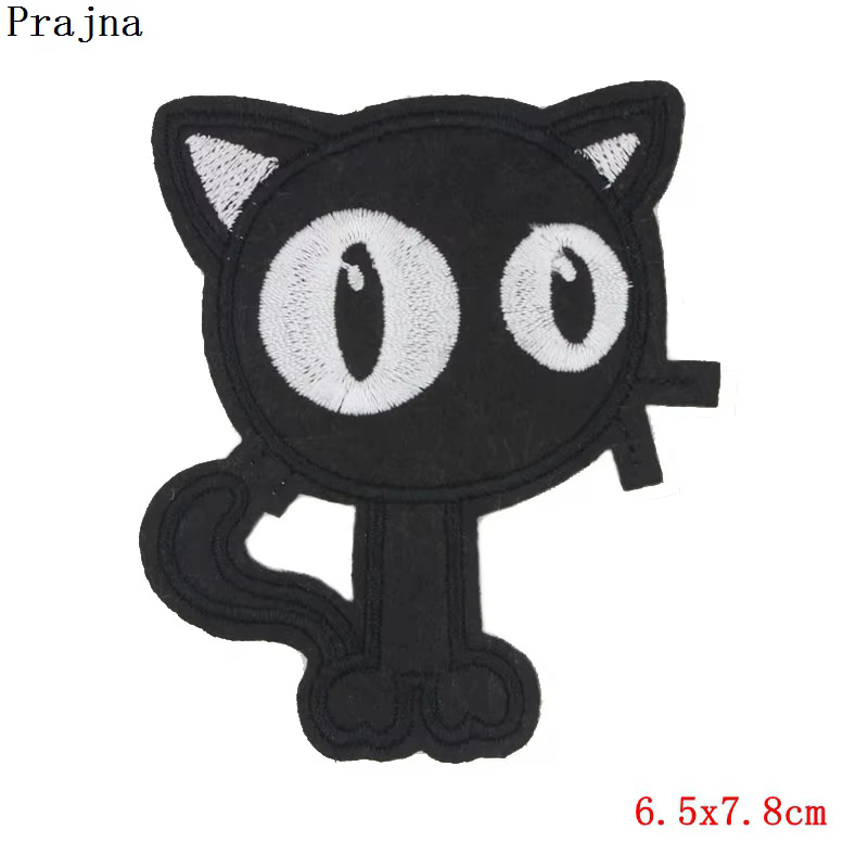 Parches bordados de gatosnegros para planchar