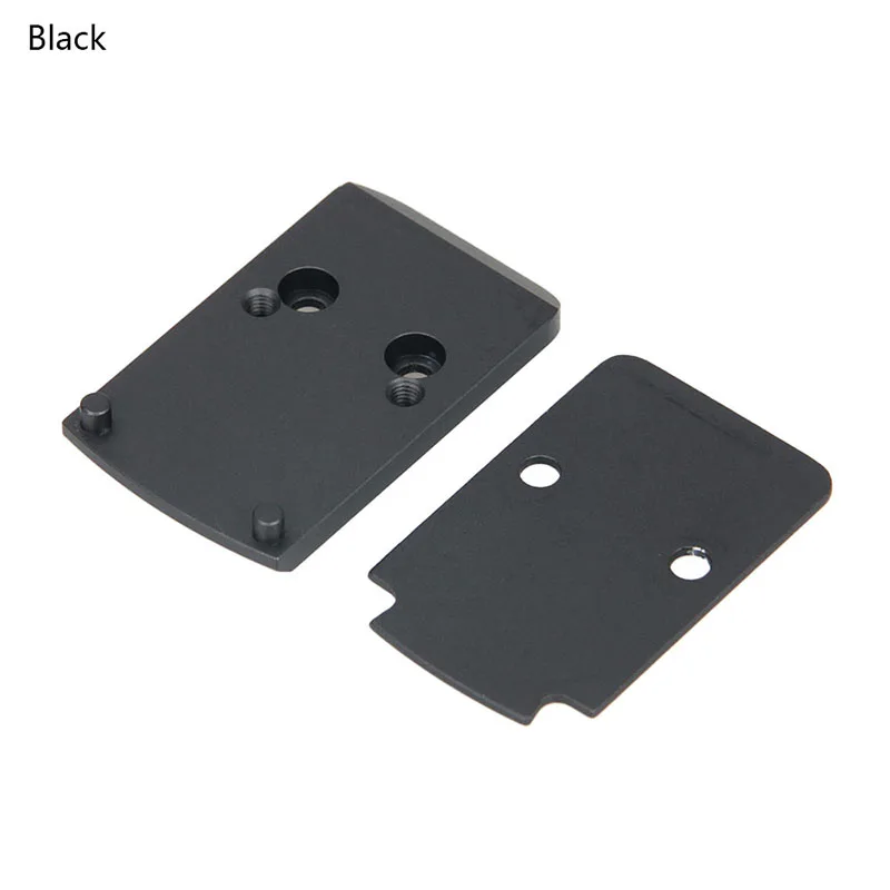 Placa adaptadora táctica en acabado negro