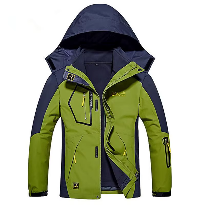 Chaqueta impermeable hombre 2 en 1 para trekking y esquí