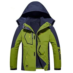 Chaqueta impermeable hombre 2 en 1 para trekking y esquí