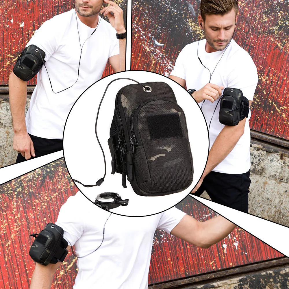 Bolsa táctica vista frontal con sistema MOLLE