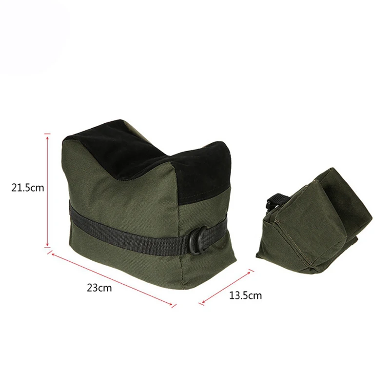 Sacos de arena tácticos para soporte de armas largas al aire libre, sin rellenar, para tiro de precisión, antes y después del uso