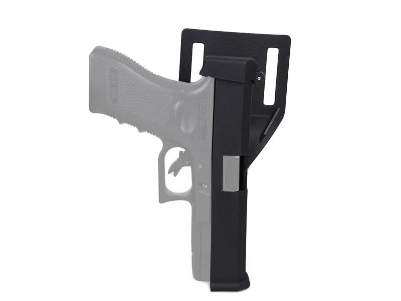 Detalle de la funda táctica para Glock en configuración de cintura