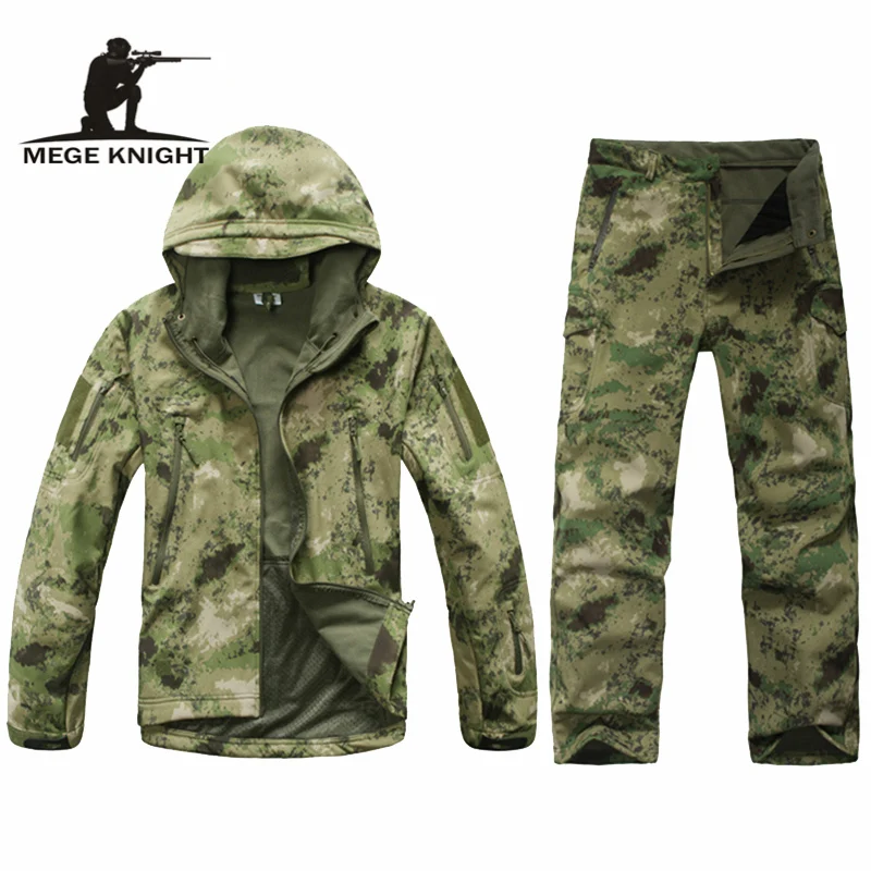 Uniforme táctico térmico de lana para senderismo exterior hombre