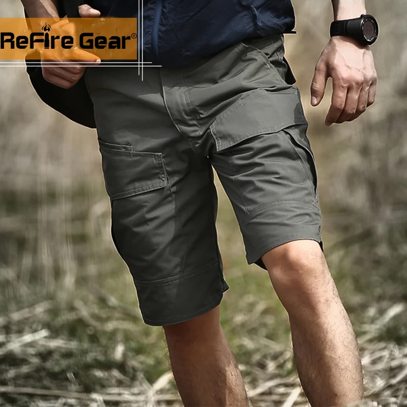 Shorts tácticos impermeables hombre – Camuflaje militar con bolsillo - imagen 3