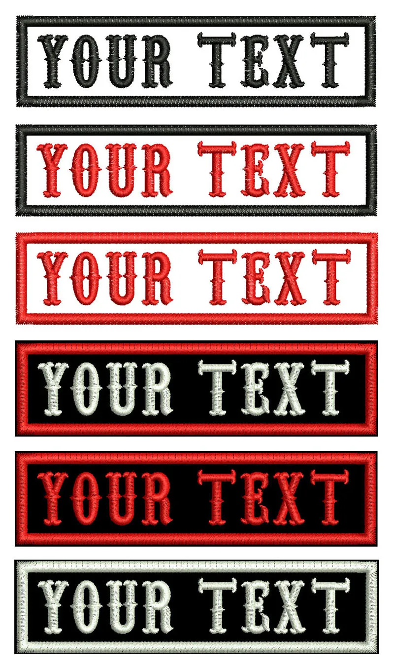 Parche rectangular personalizado para ropa y bolsos