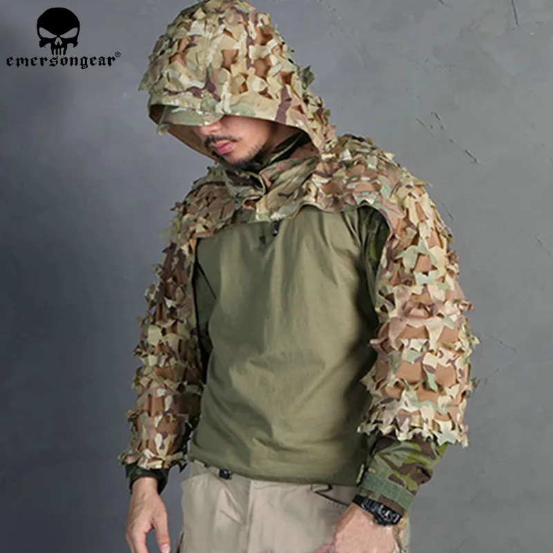Botones traseros y chaqueta ghillie ligera