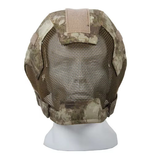 Máscara táctica integral airsoft malla metálica rostro completo caza - imagen 3
