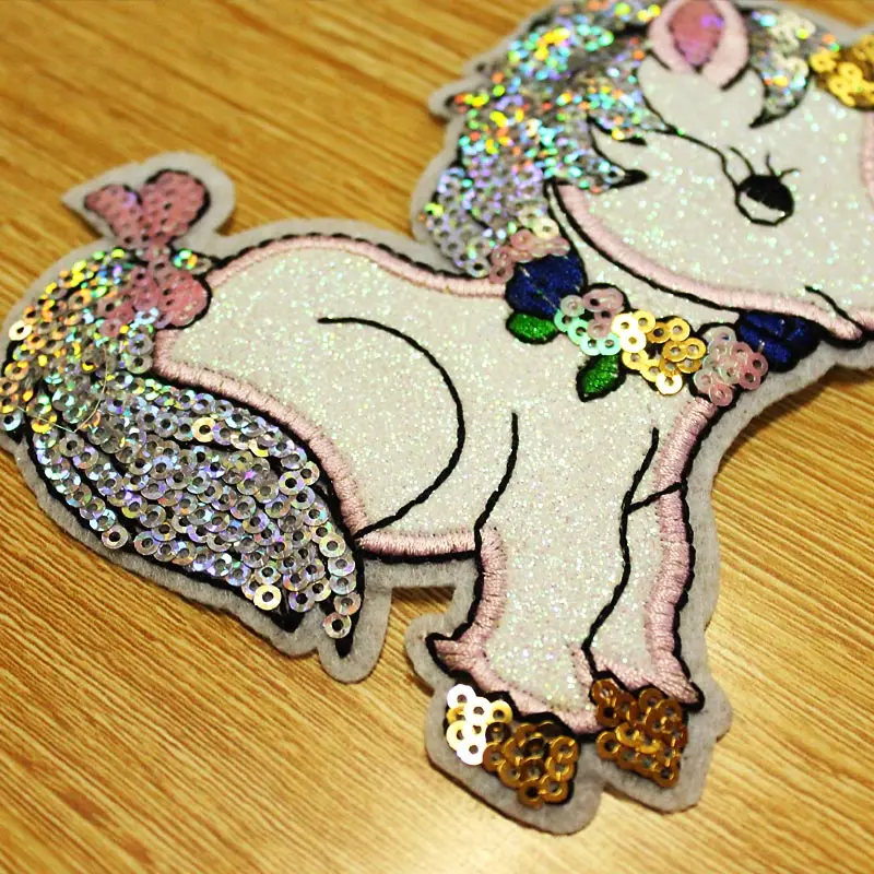 Parche táctico unicornio lentejuelas – Bordado para coser
