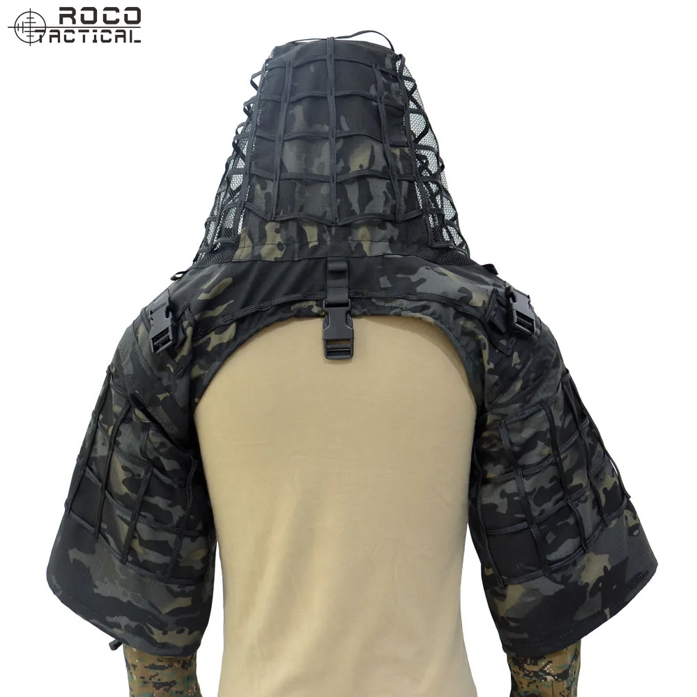ROCOTACTICAL traje Ghillie transpirable patrón Woodland - imagen 4