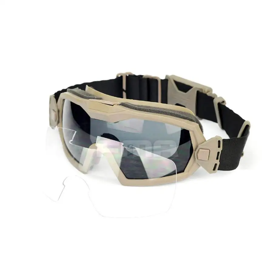 Ventilador integrado en gafas tácticas