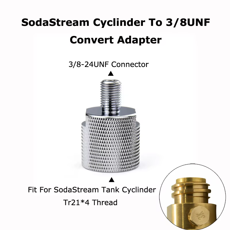 SodaStream Adaptador CO2 3/8-24UNF para acuarios y barriles de cerveza