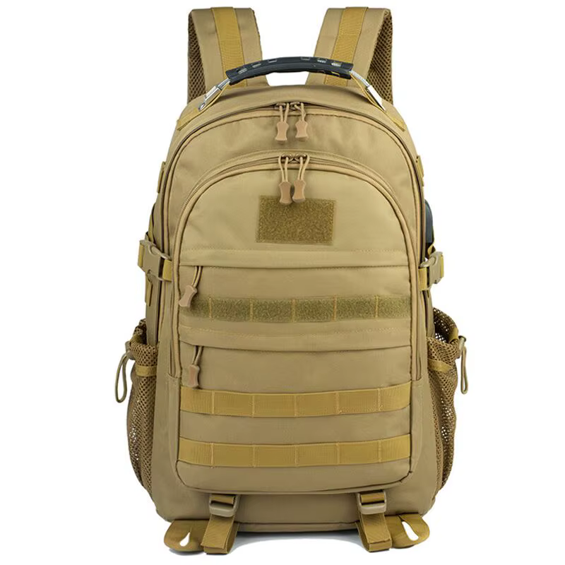 Mochila táctica MOLLE con USB para camping y senderismo