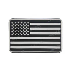 Parche PVC bandera americana EE.UU. – Línea Azul táctico MOLLE