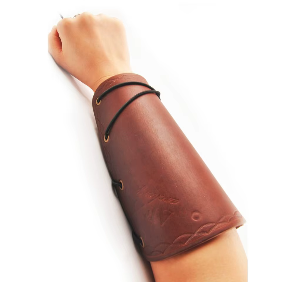 Protector de antebrazo en cuero para arco tradicional - tiro y caza