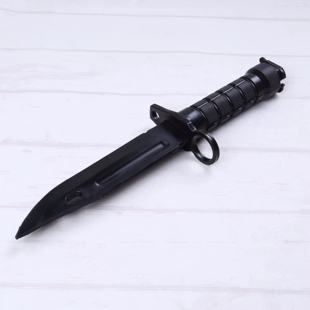 Cuchillo táctico M9 Airsoft – Réplica de combate militar negro