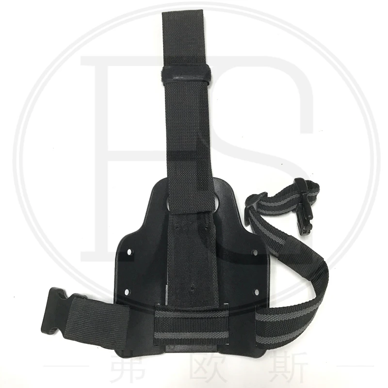 Funda táctica piel negra para pistola de aire, pierna y muslo - imagen 3