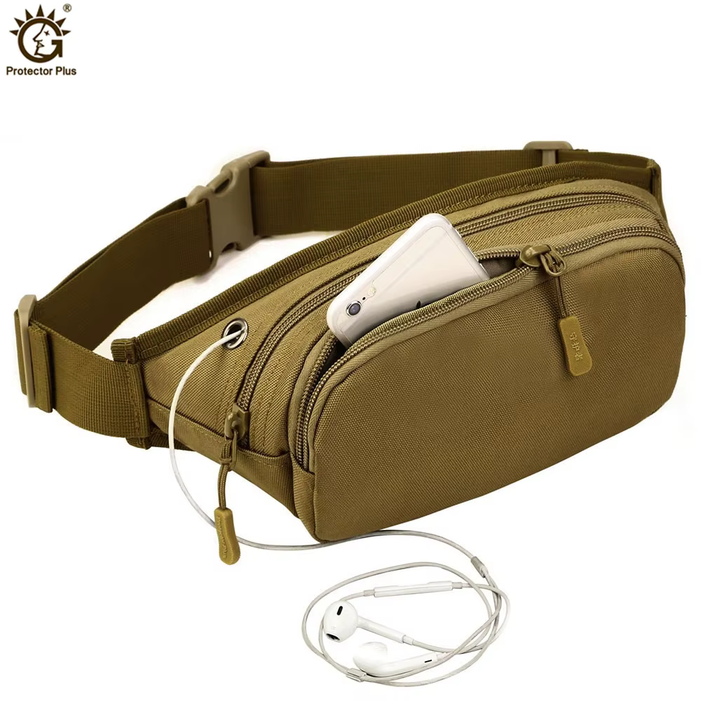 Riñonera táctica impermeable MOLLE bandolera unisex de nylon