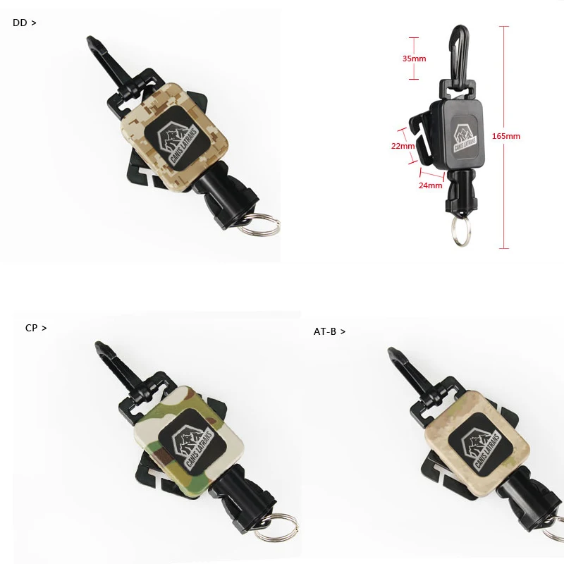 Retractor táctico para mochila, kit de senderismo y campamento