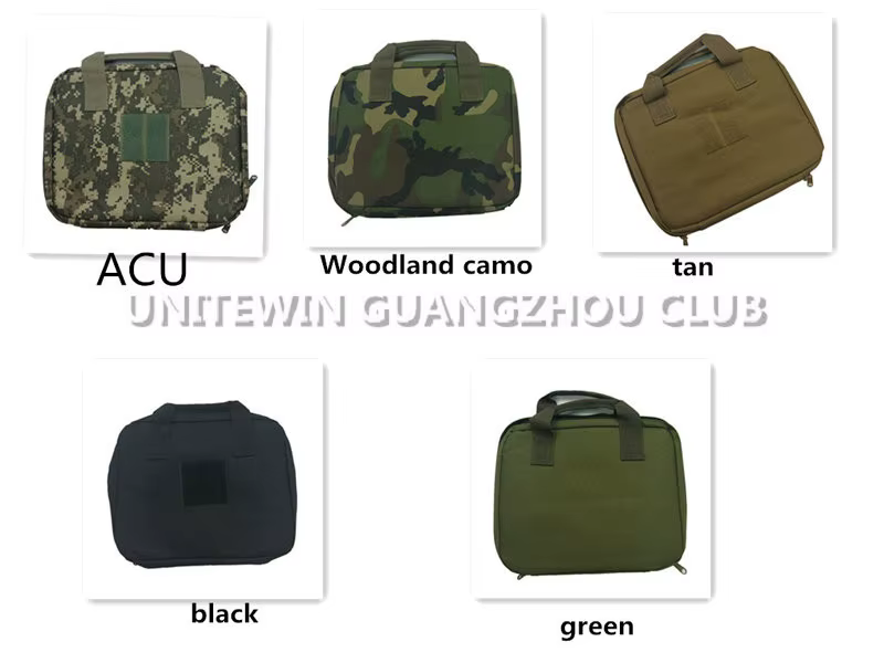 Vista frontal de la bolsa táctica con doble compartimento