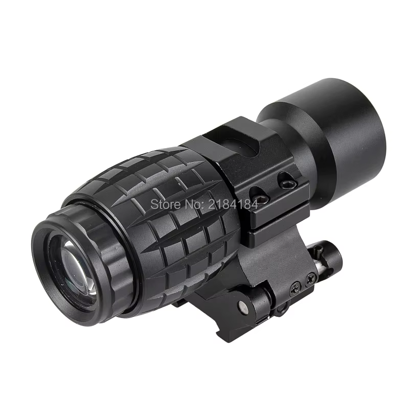 FIRE WOLF mira táctica punto rojo lupa 3x giro lateral Picatinny caza - imagen 5