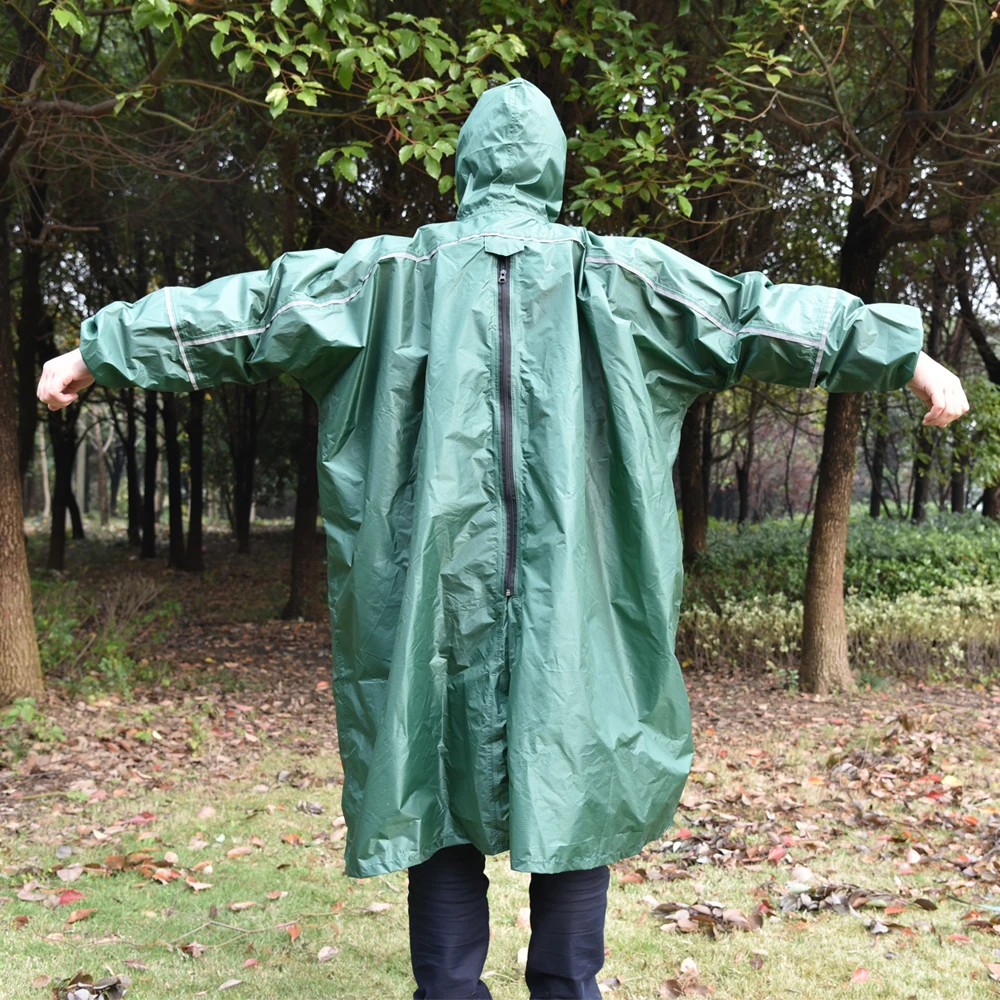 Poncho impermeable ultraligero de silicona para senderismo y pesca - imagen 4