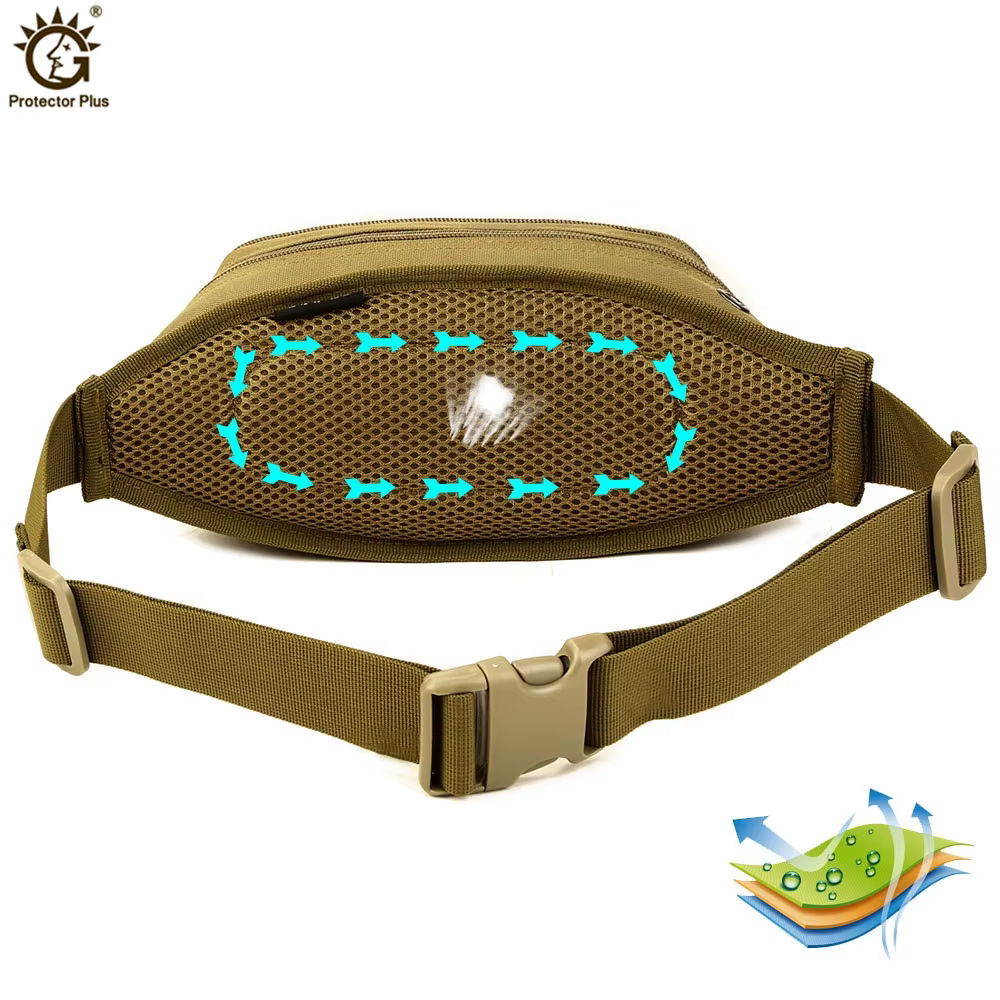 Riñonera táctica impermeable MOLLE bandolera unisex de nylon - imagen 5