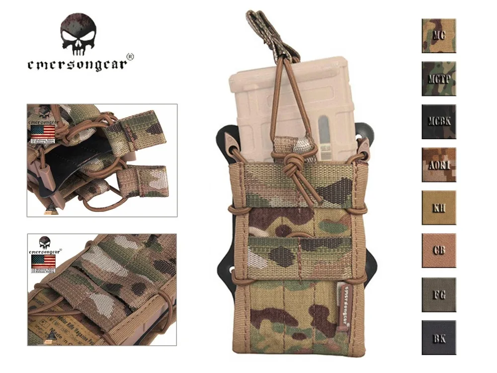 Emersongear bolsa táctica MOLLE modular doble para cargadores rifle