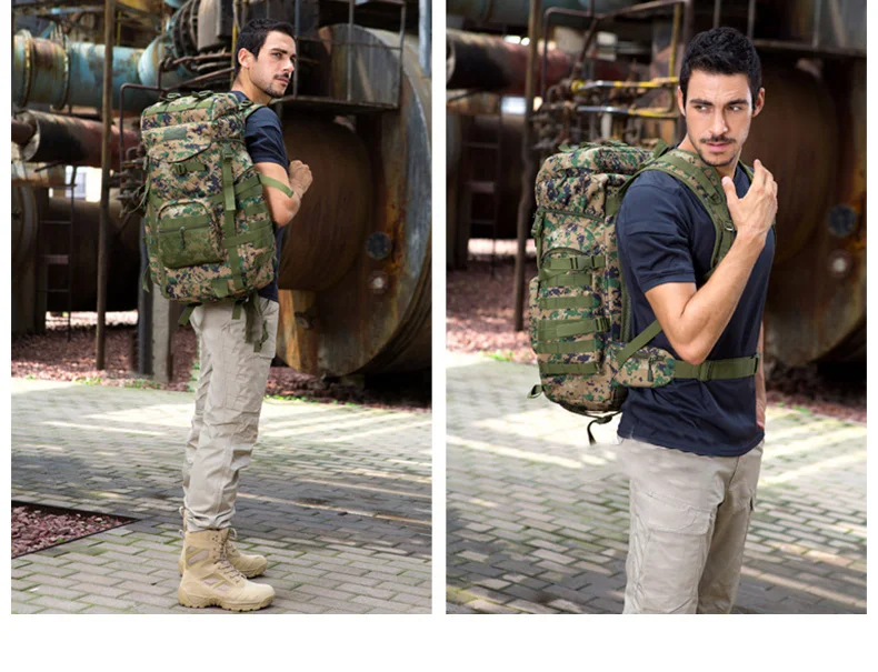 Mochila en configuración de viaje